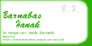 barnabas hanak business card