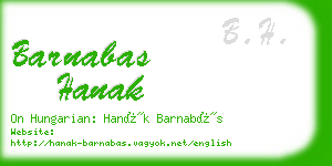 barnabas hanak business card